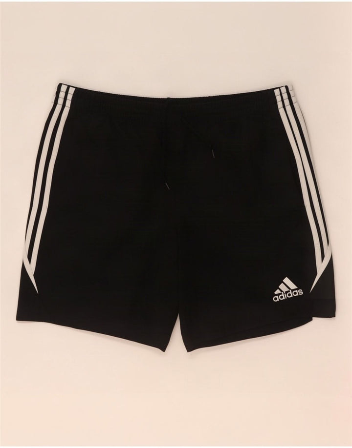 Мужские спортивные шорты Adidas, большие черные полиэстер с цветными блоками