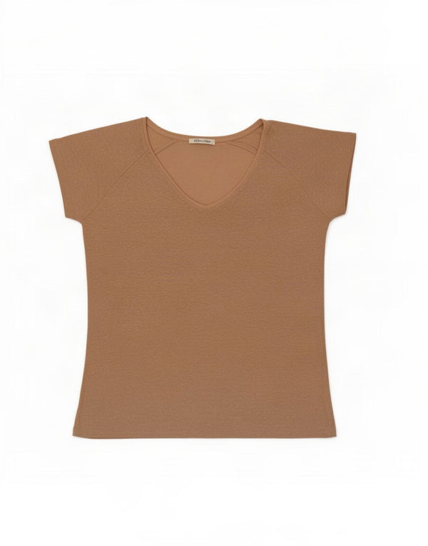Женская футболка Massimo Dutti Top UK 16, большой размер, бежевый лен
