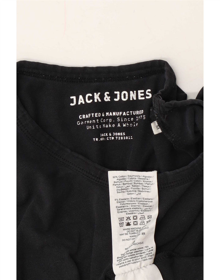 Мужская футболка Jack & Jones Top среднего размера, темно-синяя, хлопок