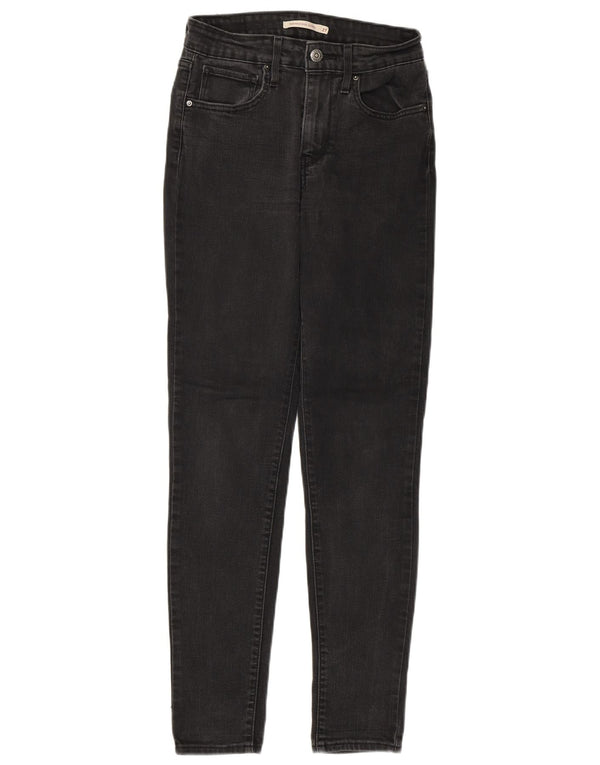 Женские джинсы скинни LEVI'S 721 с высокой посадкой W27 L30 Серые хлопковые