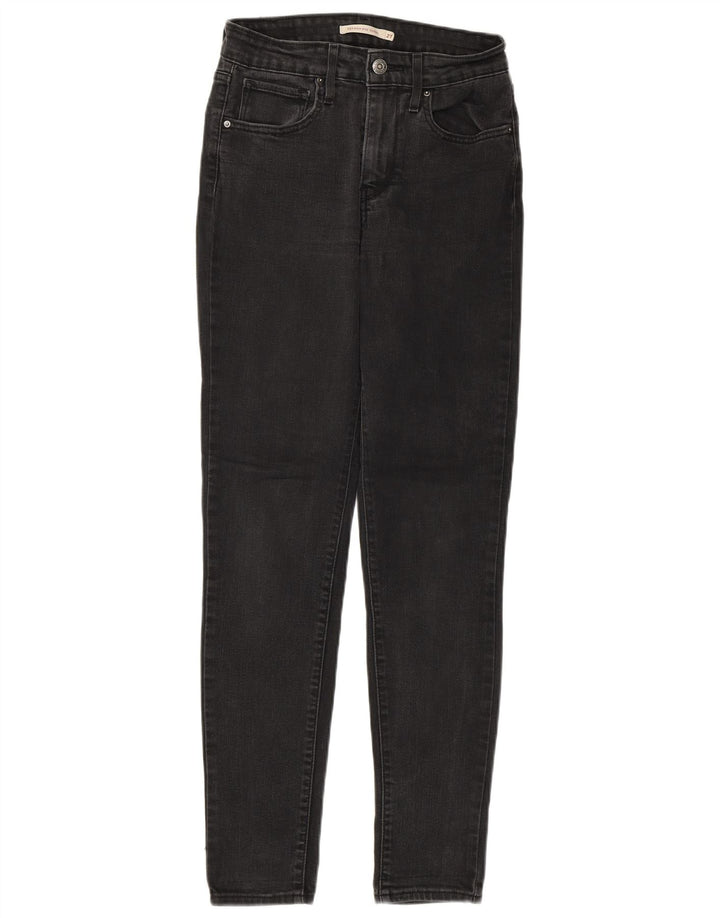 Женские джинсы скинни LEVI'S 721 с высокой посадкой W27 L30 Серые хлопковые