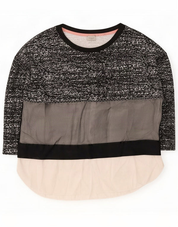Женский топ Marella с рукавом 3/4, UK 18 XL, черный цветной блок