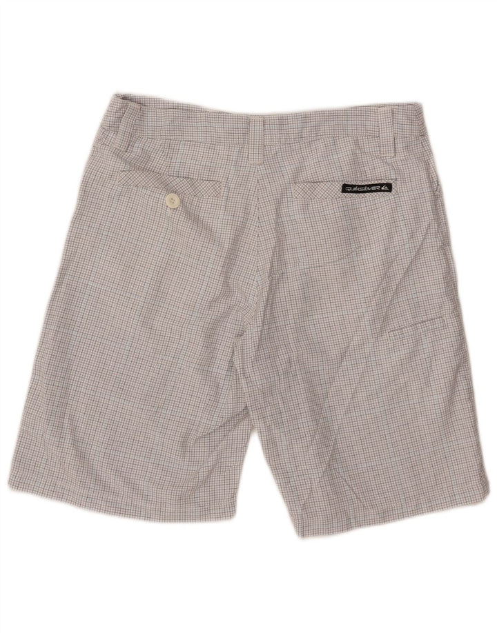 Мужские шорты карго Quiksilver W32, большие белые полиэстер в клетку