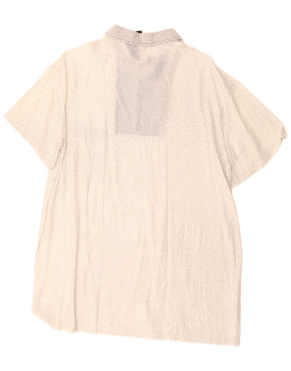 Винтажная мужская пуловерная рубашка с коротким рукавом IT 52, большая с белыми крапинками