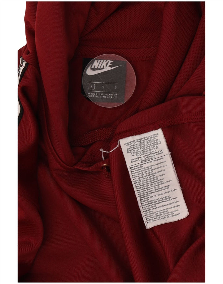 Мужской джемпер с капюшоном с графическим рисунком Nike, большой бордовый полиэстер