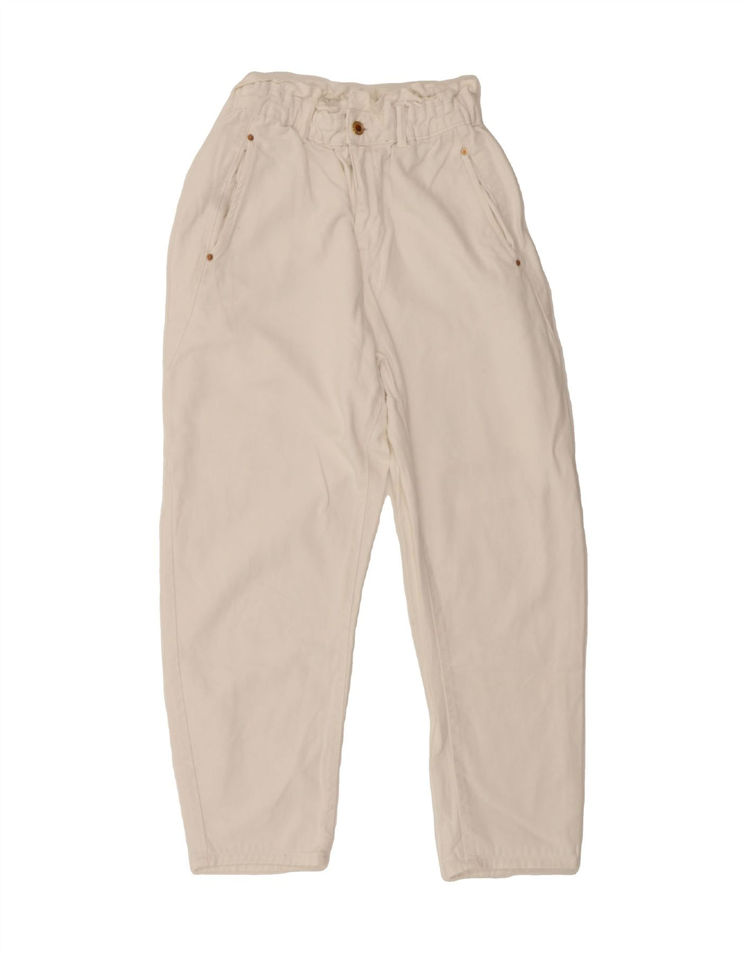 ZARA Womens Tapered Jeans US 6 Medium W30 L25 White Vintage Zara and Second-Hand Zara from Messina Hembry 