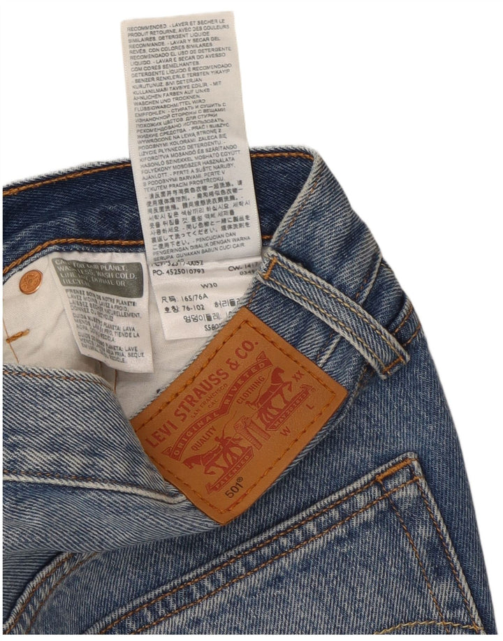 Женские джинсовые шорты LEVI'S 501 W30, средний синий хлопок