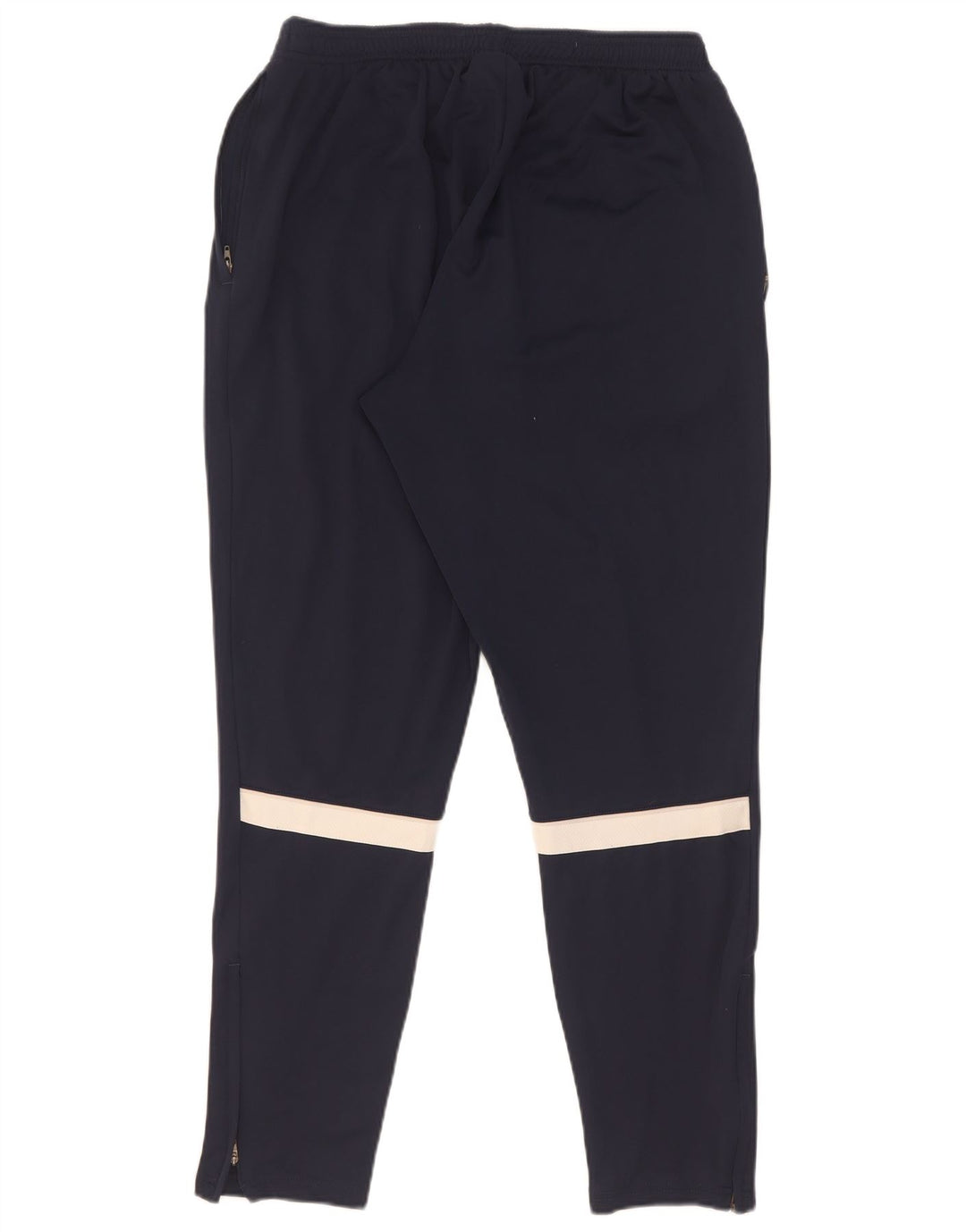 Мужские спортивные брюки Nike Dri Fit, большие темно-синие, полиэстер с цветными блоками