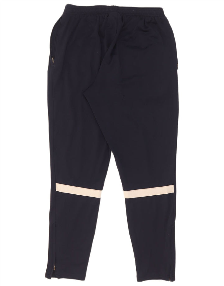 Мужские спортивные брюки Nike Dri Fit, большие темно-синие, полиэстер с цветными блоками