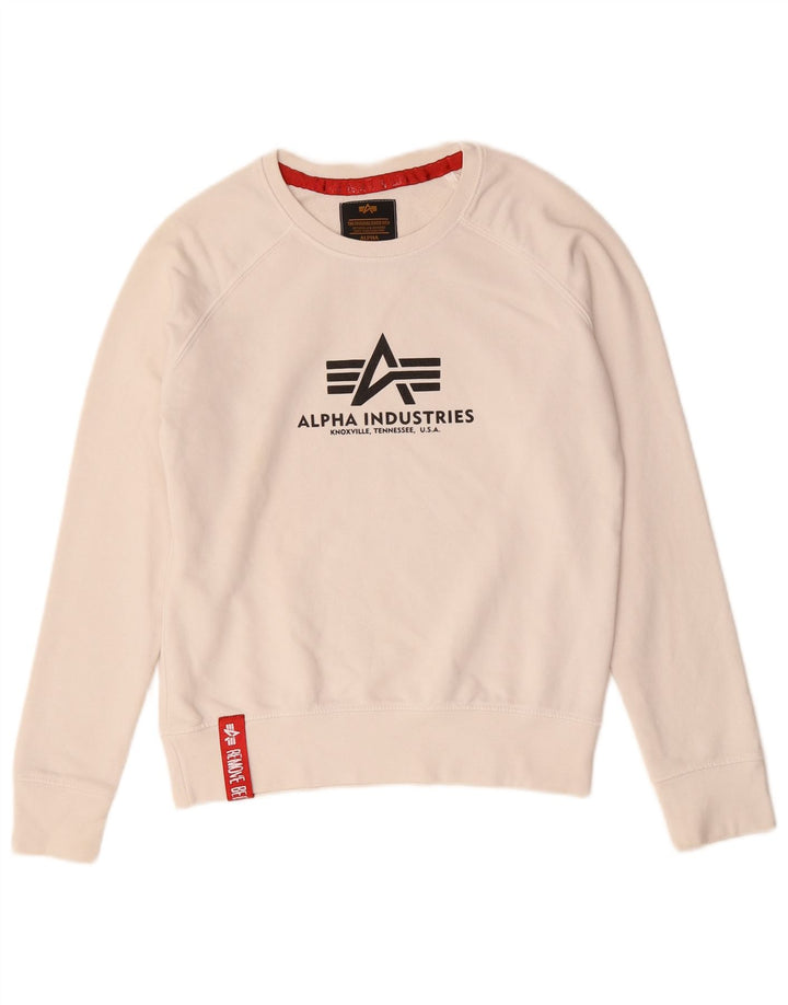 ALPHA INDUSTRIES Мужской свитшот с рисунком XS Белый