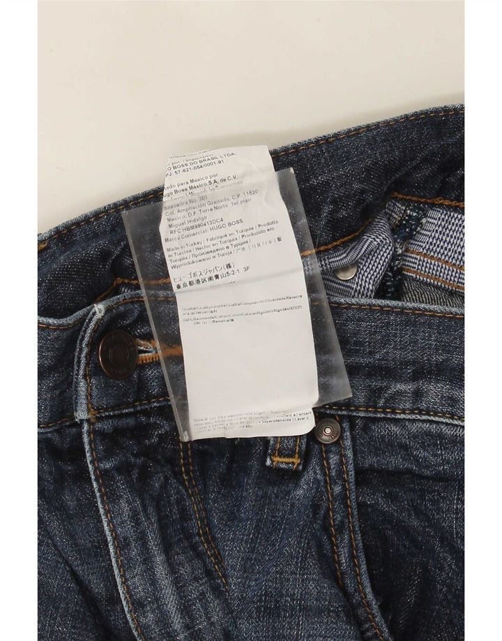 Мужские прямые джинсы Hugo Boss W34 L34 синие, хлопок