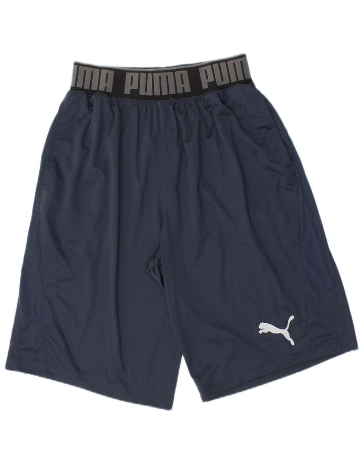Мужские спортивные шорты Puma, маленькие, темно-синие, полиэстер