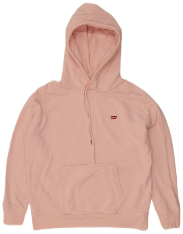 Женский джемпер с капюшоном Levi's UK 16, большой розовый, хлопок