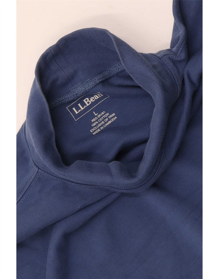 Мужской топ L.L.Bean с длинным рукавом, большой размер, темно-синий, хлопок