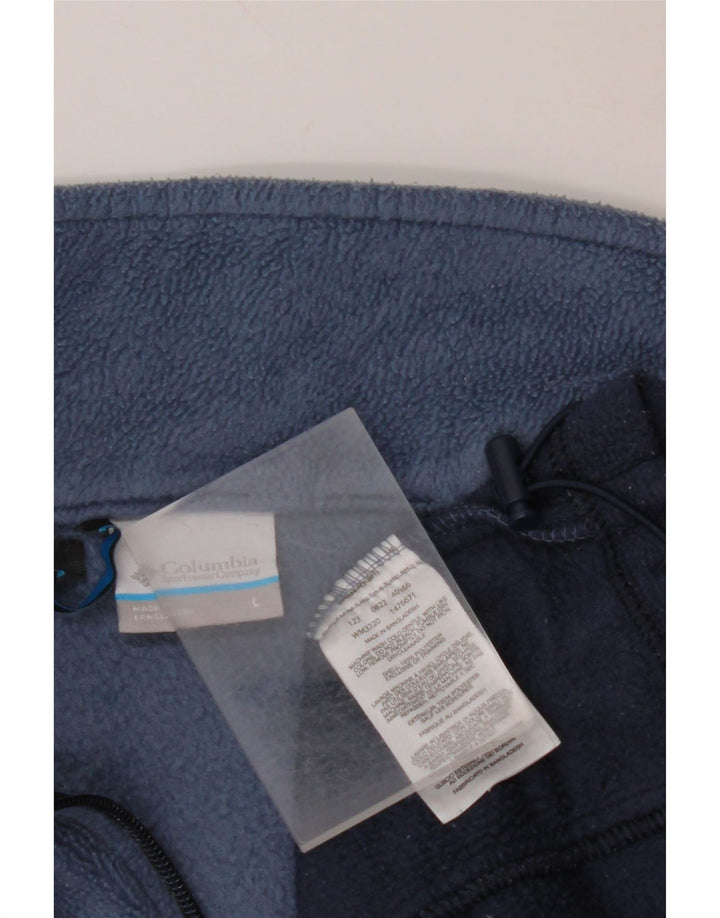 Мужская флисовая куртка COLUMBIA UK 40, большая синяя, полиэстер с цветными блоками