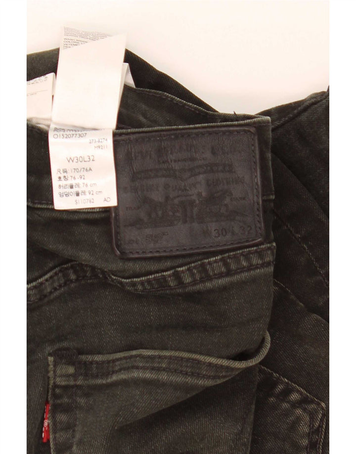 Мужские прямые джинсы Levi's 502 W30 L32, черный хлопок