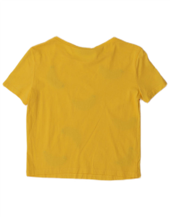Женская футболка Zara Top UK 10, маленькая, желтая