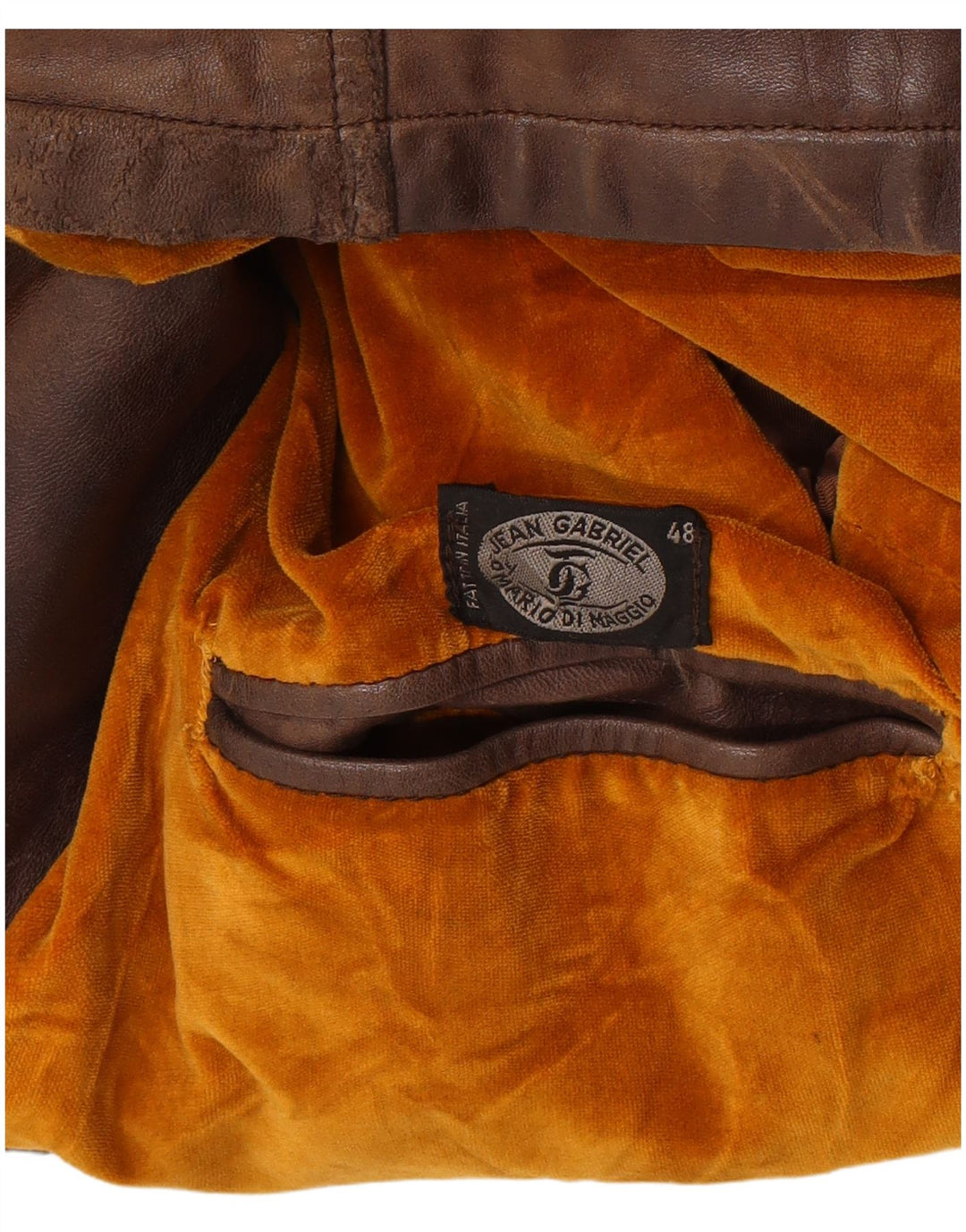 Jean Gabriel Женская кожаная куртка в стиле милитари IT 48 XL Коричневая