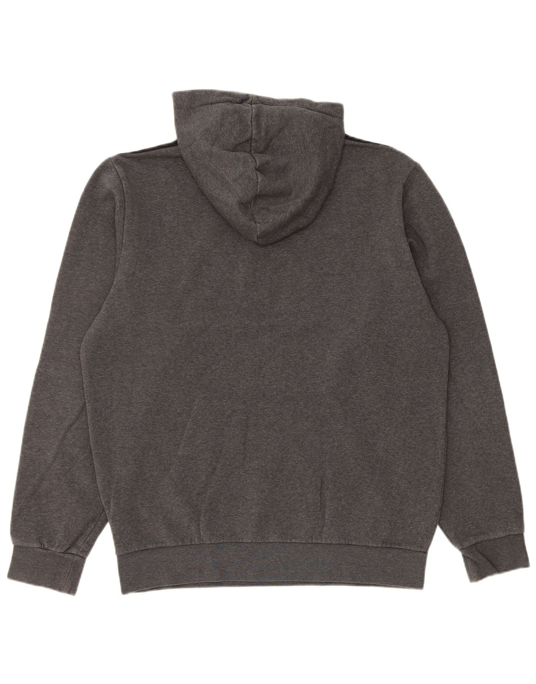 ADIDAS Mens Graphic Hoodie Jumper Medium Grey Cotton