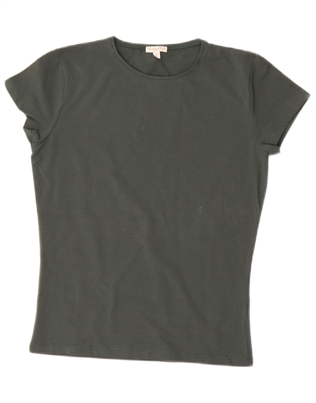 Женская футболка MASSIMO DUTTI Top UK 10 Small Green Cotton