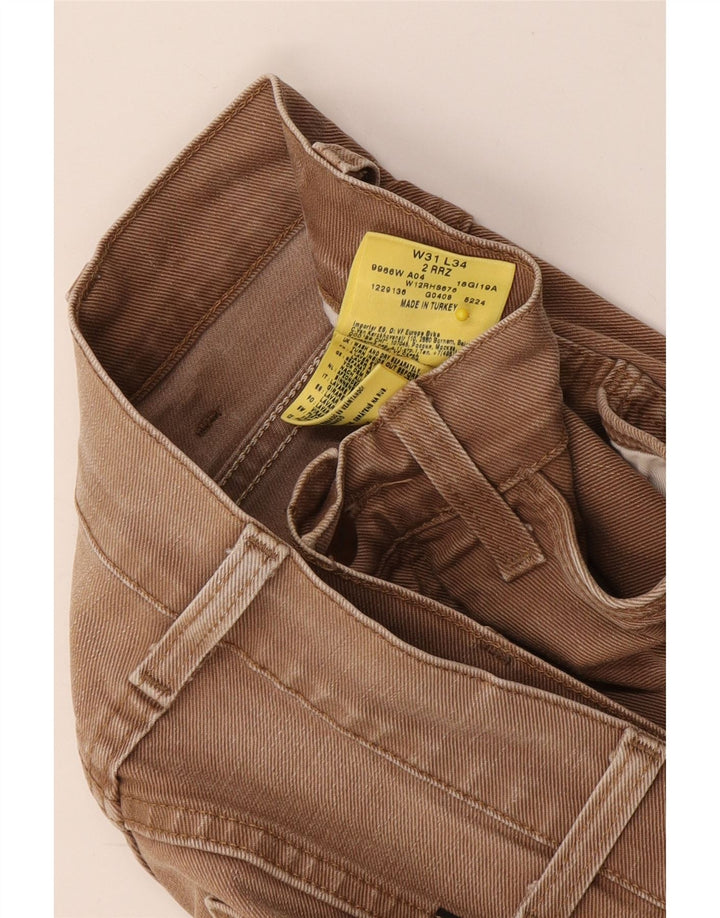 Мужские узкие джинсы Wrangler W31 L34, коричневые, хлопок