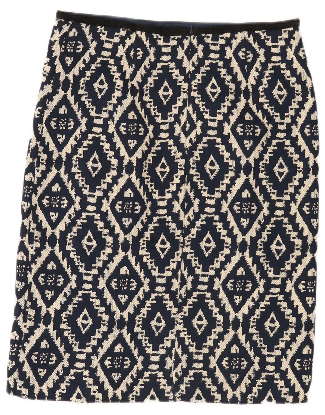 Женская прямая юбка Marks & Spencer UK 12 Medium 30 Темно-синяя с геометрическим рисунком