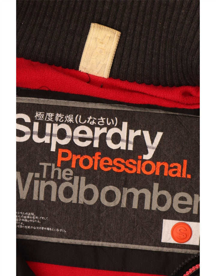 SUPERDRY Женская ветровка с капюшоном The Windbomber UK 10, маленькая черная