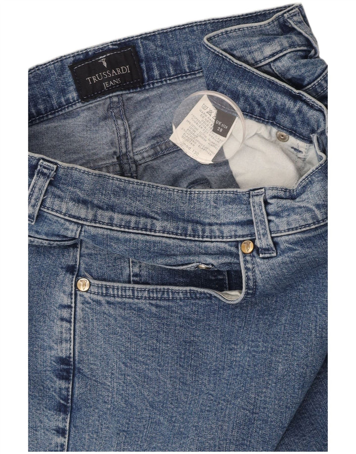 TRUSSARDI Womens Bootcut Jeans W28 L28 Blue Cotton