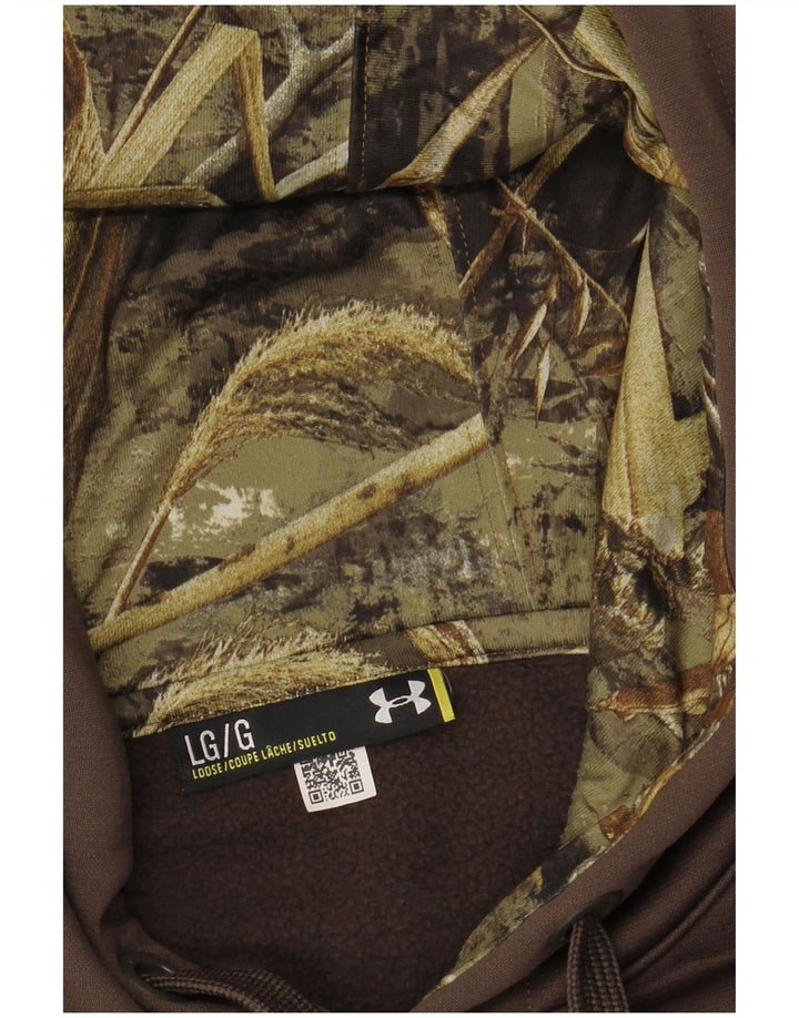 Мужской джемпер с капюшоном UNDER ARMOR, большой, хаки