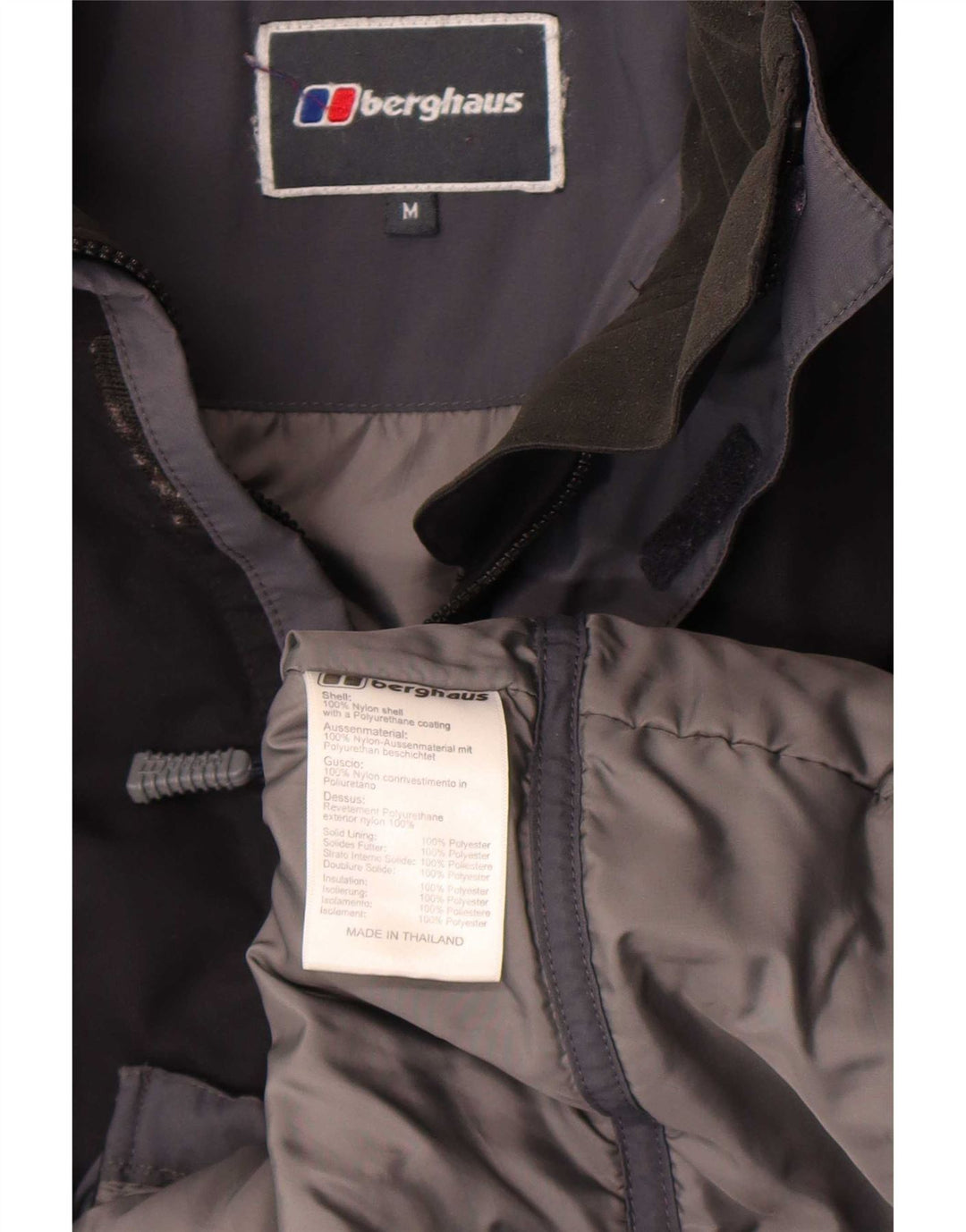 Berghaus Мужская дождевик с капюшоном UK 38 Средний Черный Нейлон