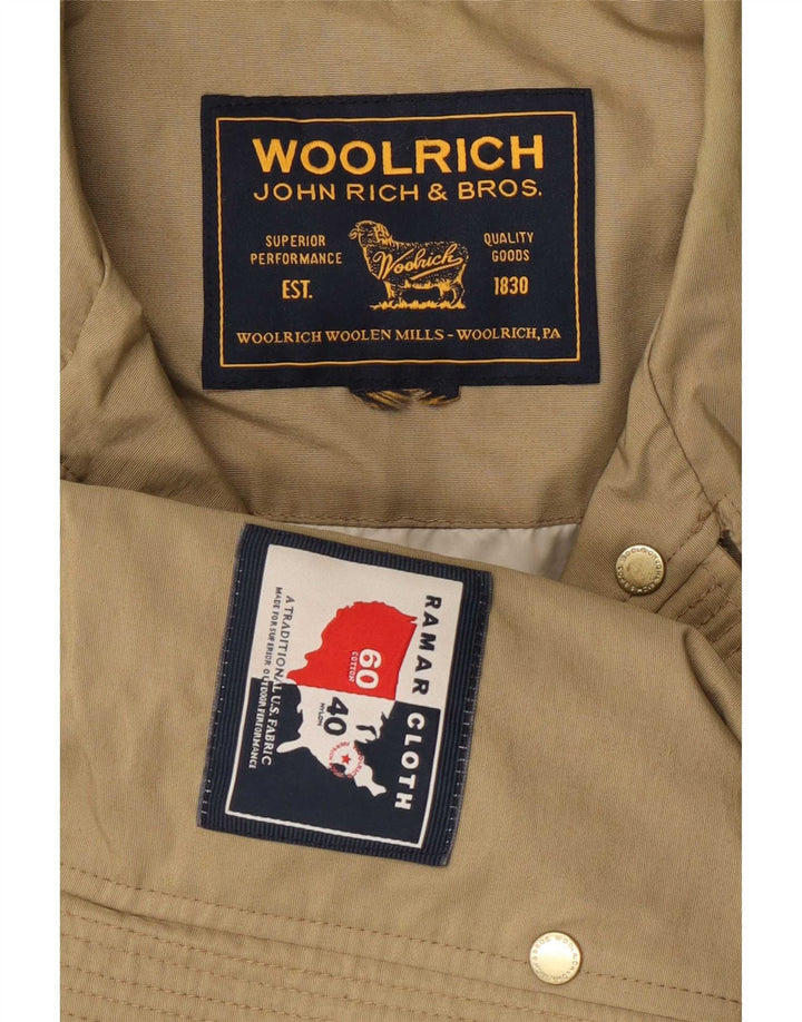 Женская куртка Woolrich UK 14, средний цвет хаки, хлопок