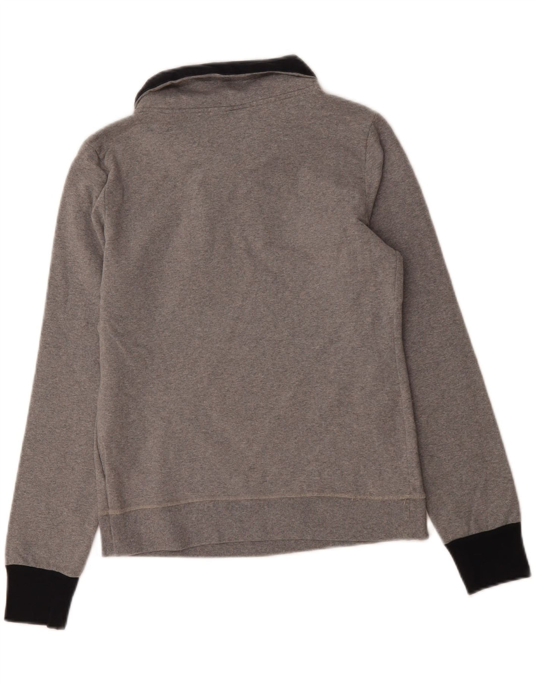 CONVERSE Womens Graphic Sweatshirt Jumper UK 12 Medium Grey Colourblock Vintage Converse and Second-Hand Converse from Messina Hembry 