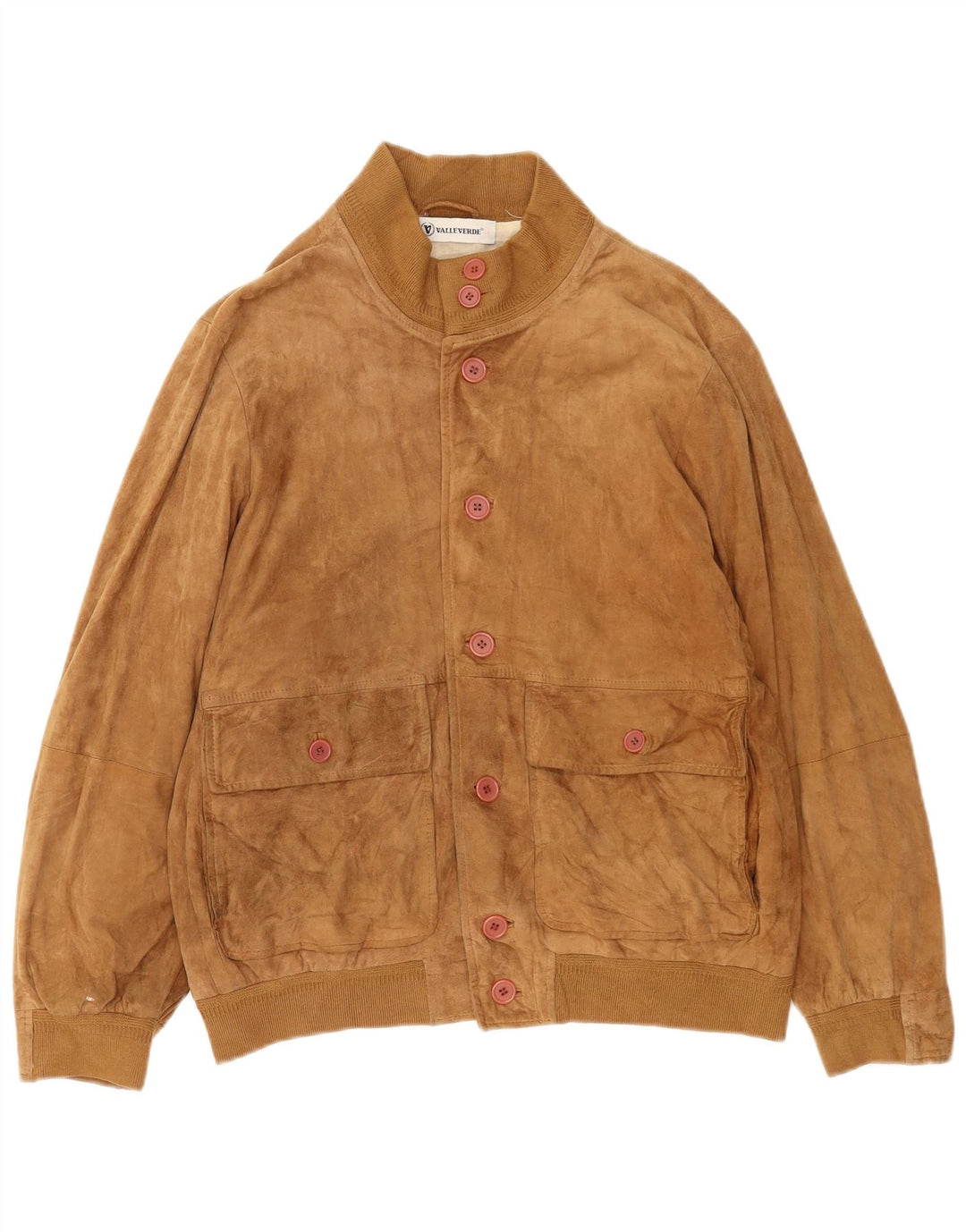Мужской замшевый бомбер Valle Verde IT 50, большой, коричневый кожаный