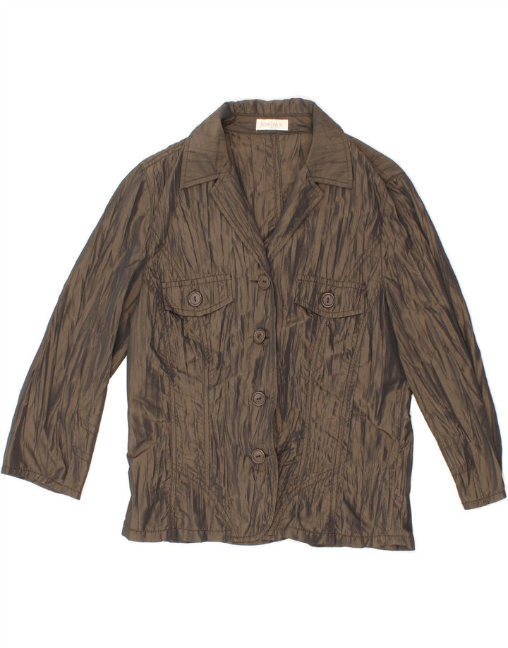 BONITA Womens 3/4 Sleeve 4 Button Blazer Jacket IT 38 Small Khaki Vintage Bonita and Second-Hand Bonita from Messina Hembry 