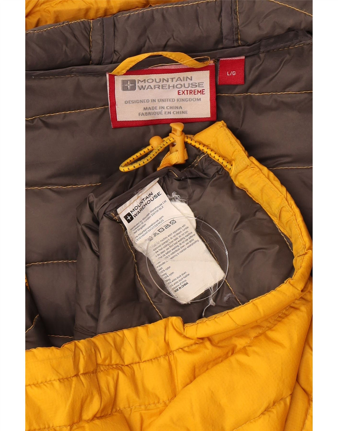 Мужская утепленная куртка с капюшоном Mountain Warehouse UK 40, большой желтый нейлон