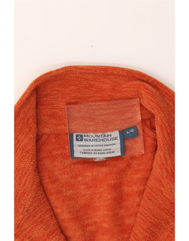 MOUNTAIN WAREHOUSE Mens Zip Neck Fleece Jumper Large Orange Flecked Vintage Mountain Warehouse and Second-Hand Mountain Warehouse from Messina Hembry 