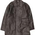 Винтажное мужское кожаное пальто UK 44/46 XL, черное кожаное