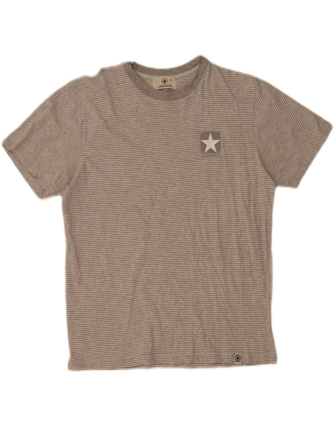Мужская футболка Converse Top XL, серый хлопок в тонкую полоску