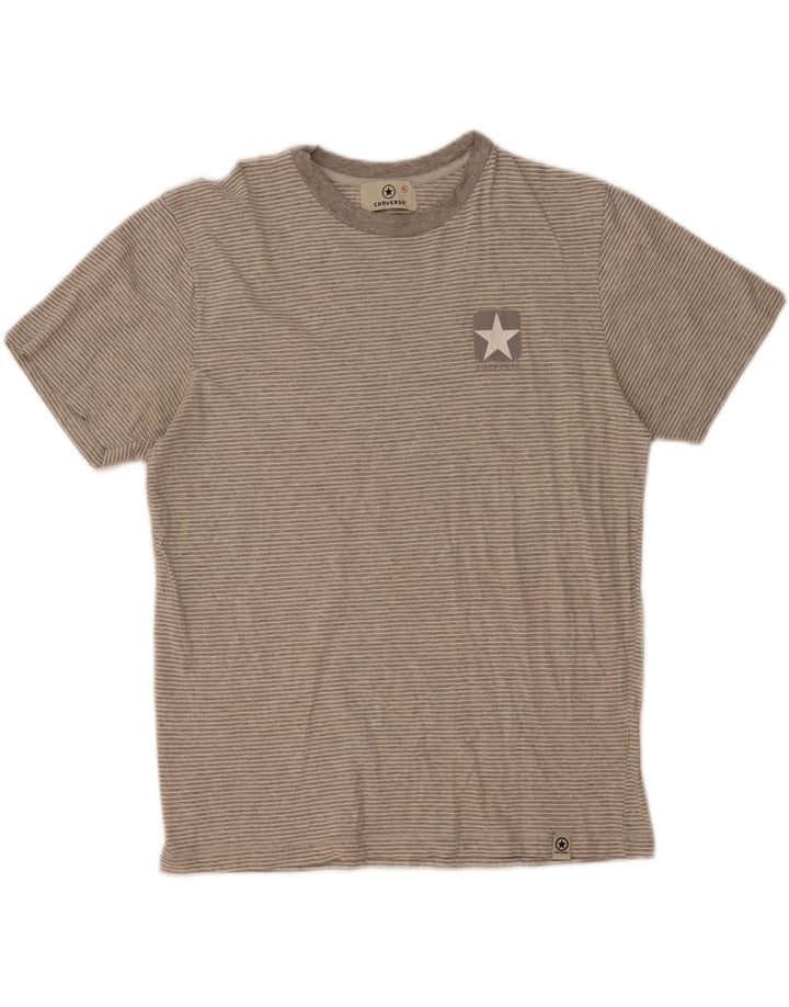 Мужская футболка Converse Top XL, серый хлопок в тонкую полоску