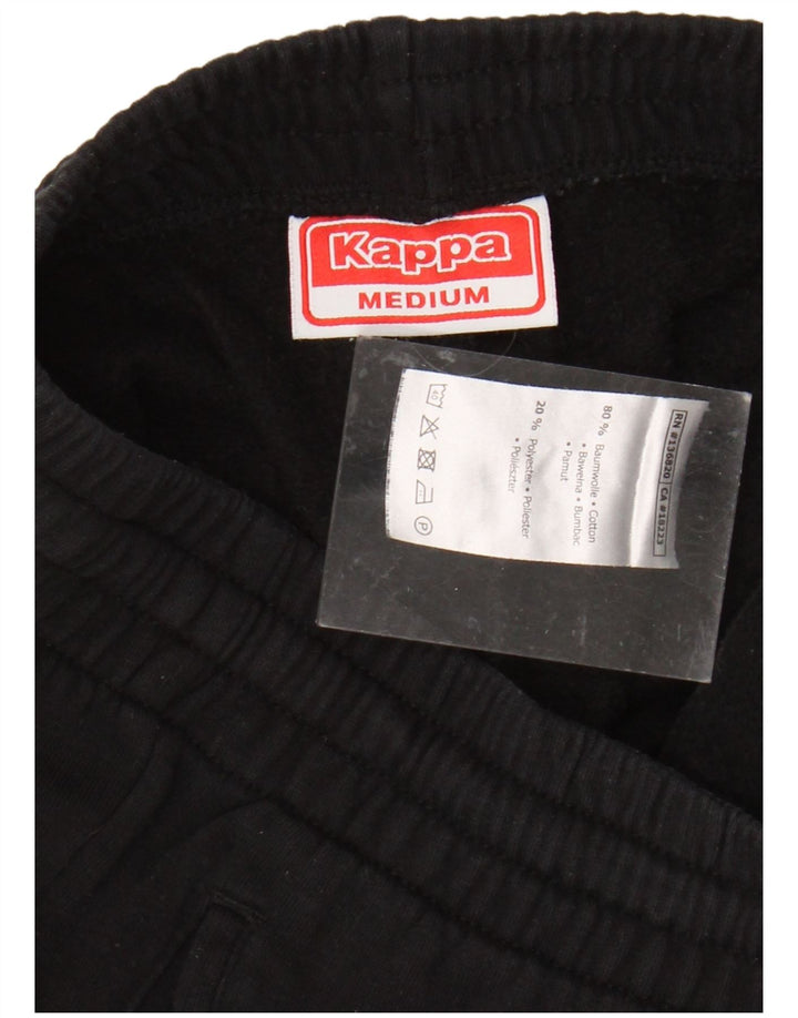 Женские спортивные брюки Kappa с графическим рисунком, джоггеры, Великобритания 12, средний черный, хлопок