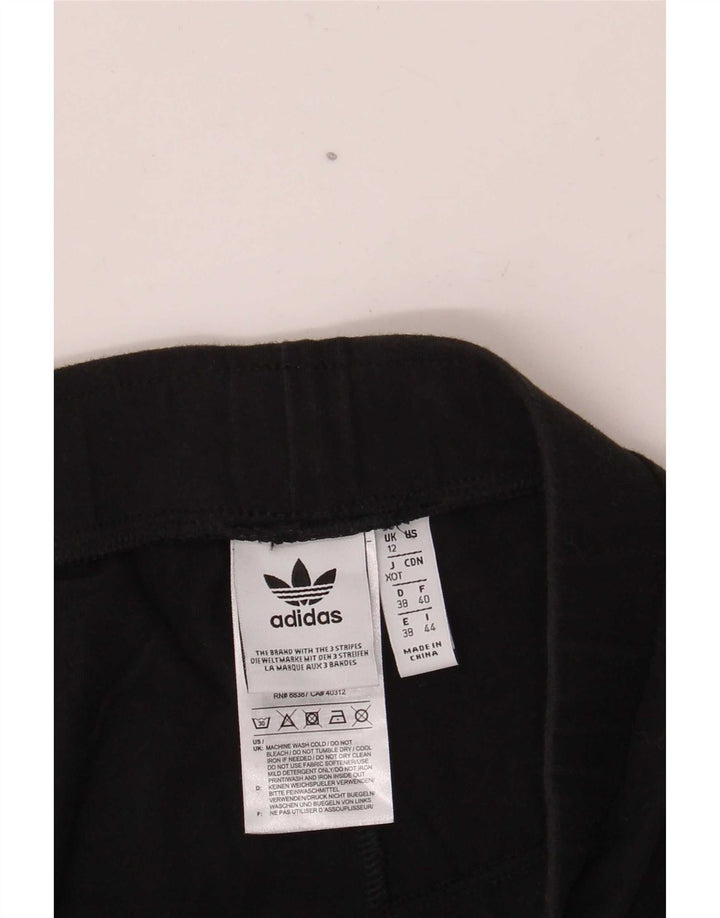 Женские леггинсы Adidas с рисунком UK 12, средний черный хлопок, черный