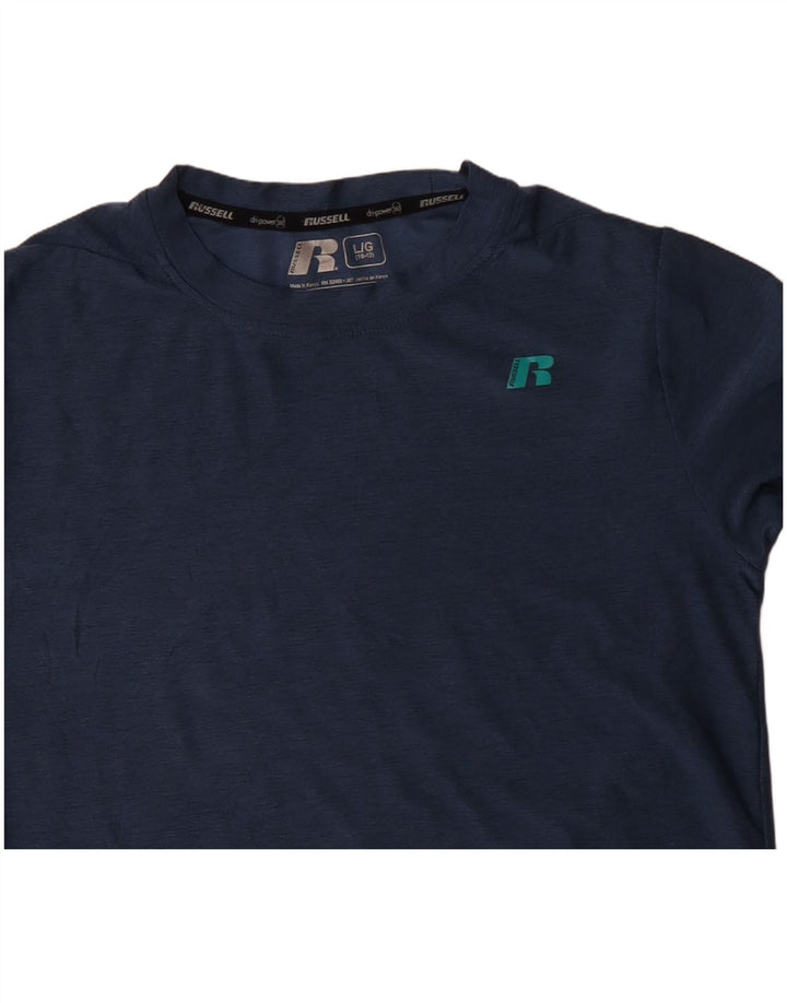 Топ Russell Athletic для мальчиков с длинными рукавами, 10–11 лет, большой размер, темно-синий, полиэстер