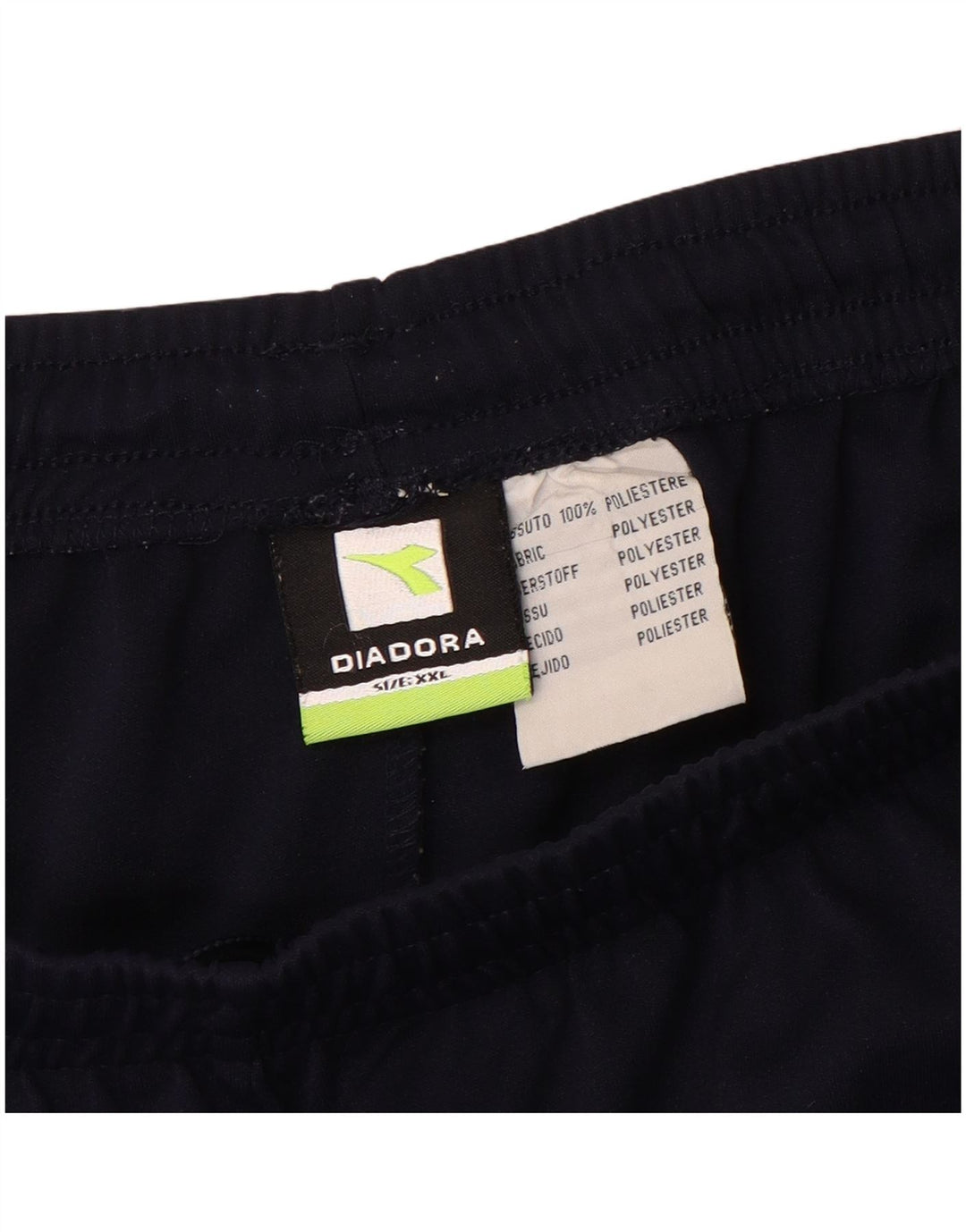 Мужские спортивные шорты Diadora 2XL, темно-синие, полиэстер с цветными блоками