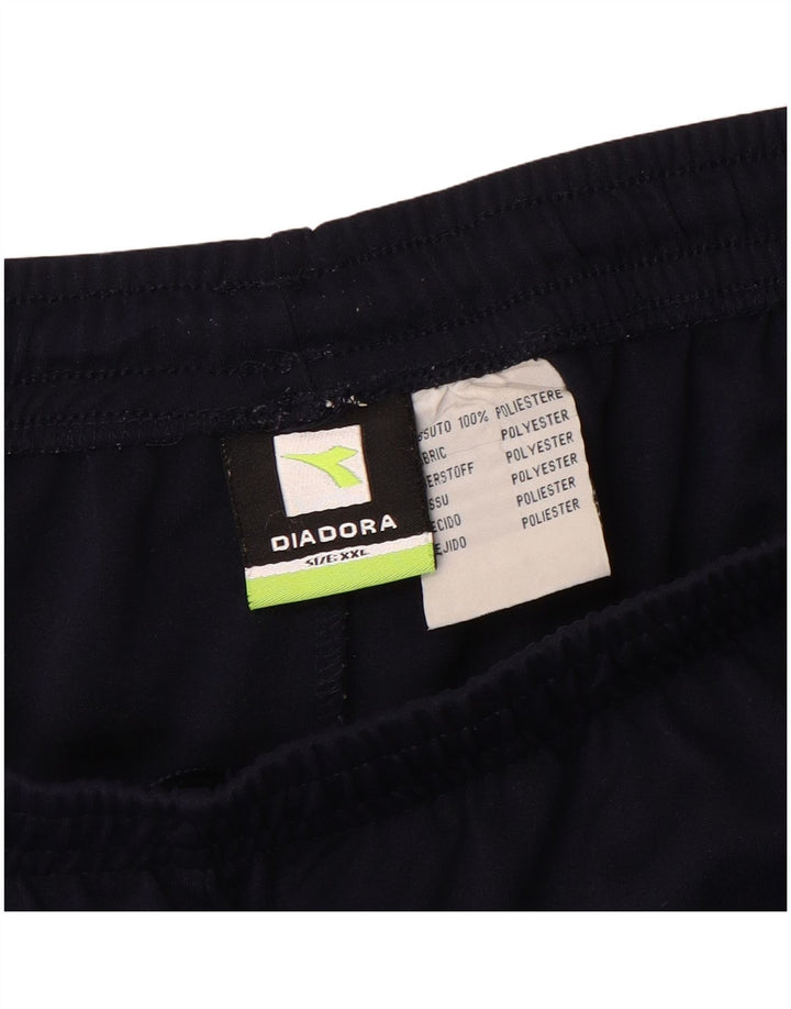 Мужские спортивные шорты Diadora 2XL, темно-синие, полиэстер с цветными блоками