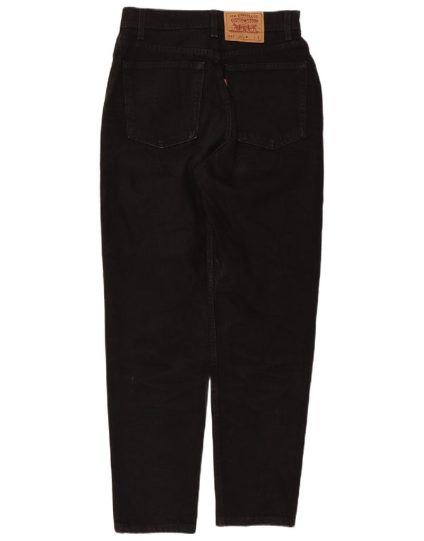 Женские узкие зауженные джинсы Levi's 512 с высокой талией, маленькие, черные, хлопковые, W26 L29