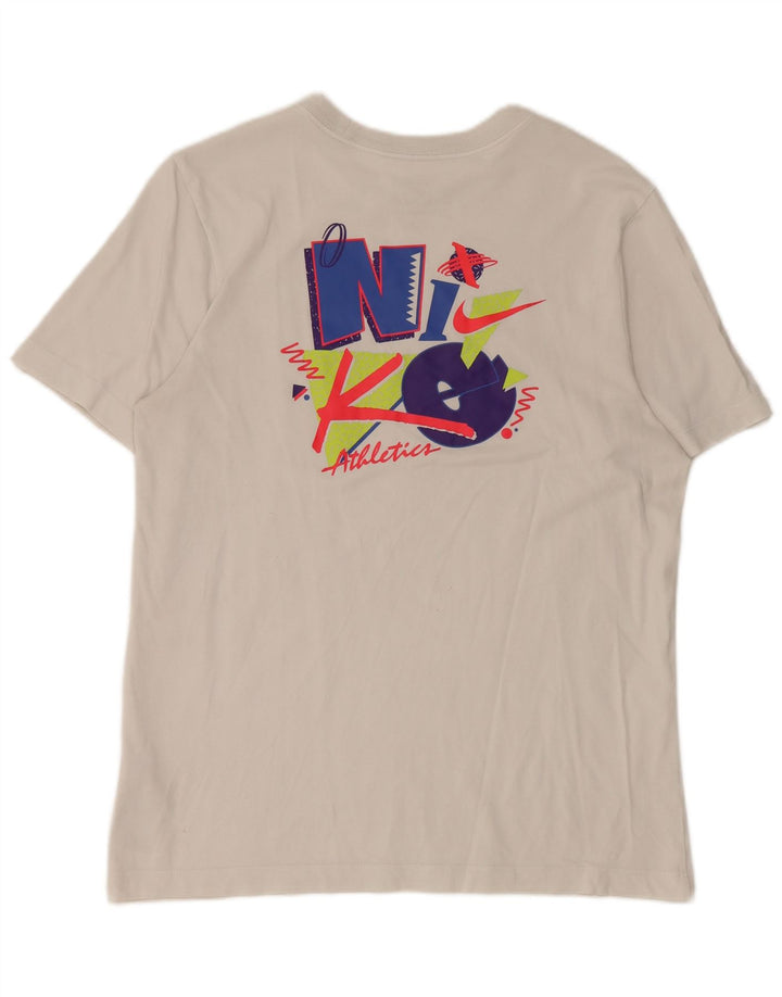 Мужская футболка Nike Dri Fit с графическим рисунком, средний белый хлопковый топ