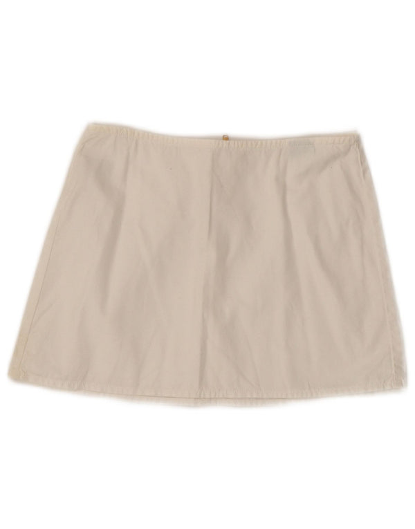 Benetton Женская мини-юбка IT 40 Small W26 Белый хлопок