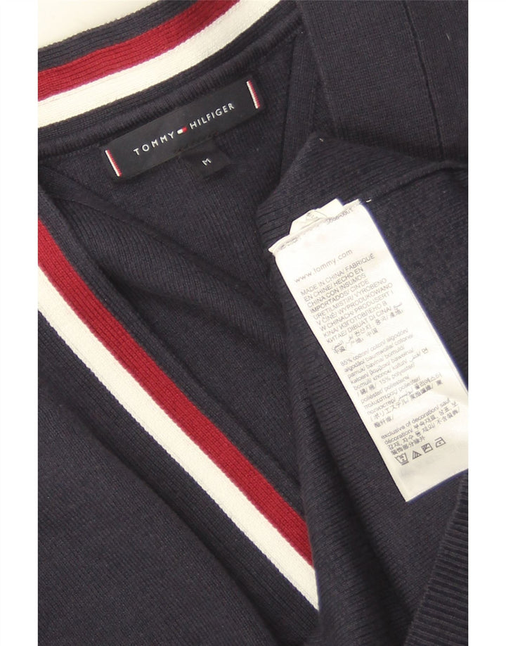 Мужской кардиган Tommy Hilfiger, средний темно-синий хлопковый свитер