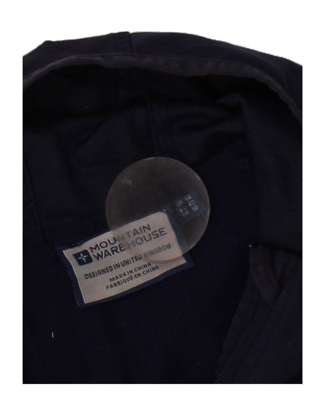 MOUNTAIN WAREHOUSE Womens Hooded Windbreaker Jacket UK 14 Large Navy Blue Vintage Mountain Warehouse and Second-Hand Mountain Warehouse from Messina Hembry 