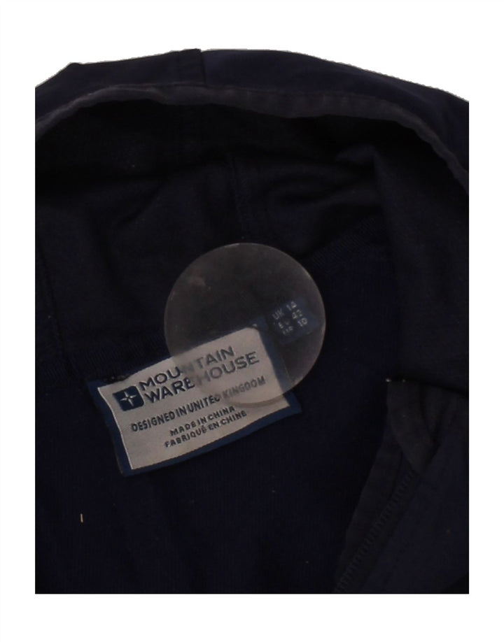 MOUNTAIN WAREHOUSE Womens Hooded Windbreaker Jacket UK 14 Large Navy Blue Vintage Mountain Warehouse and Second-Hand Mountain Warehouse from Messina Hembry 